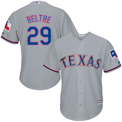Rangers #29 Adrian Beltre Grey New Cool Base Stitched MLB Jersey - Click Image to Close